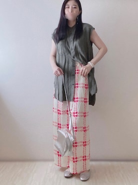 「オリーブ」｜「アイテム（バレエシューズ）」を使った、susan925さん（レディース・163cm）の夏コーディネート