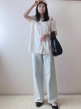 「スクエアトゥ」｜「アイテム（キャップ）」を使った、susan925さん（レディース・163cm）の夏コーディネート