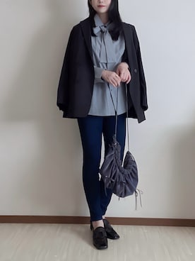 「アイテム（イヤリング）」を使った、susan925さん（レディース・163cm）の秋コーディネート