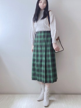「FREE'S MART（フリーズマート）のアイテム（ワンピース/ドレス）」を使った、susan925さん（レディース・163cm）の秋コーディネート