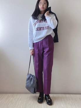 「アンクルパンツ」｜「アイテム（その他）」を使った、susan925さん（レディース・163cm）の春コーディネート