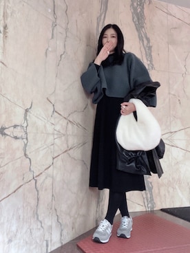 「アイテム（タイツ/ストッキング）」を使った、susan925さん（骨格ナチュラル・レディース・163cm）の冬コーディネート