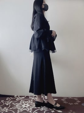 「ぺプラムトップス」｜「アイテム（バレエシューズ）」を使った、susan925さん（レディース・163cm）の冬コーディネート