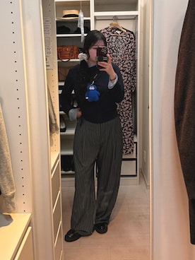 「Handmade（ハンドメイド）のアイテム」を使った、マリンさん（レディース・167cm）の冬コーディネート