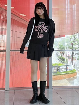 「Cavish（カビシ）のアイテム」を使った、𝑀𝑜𝑚𝑜さん（レディース・162cm）の秋コーディネート