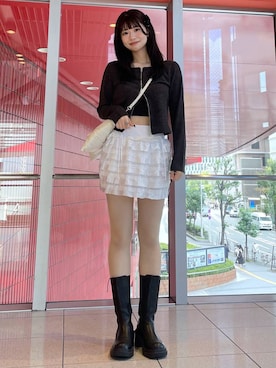 「DEARSTALKER（ディアストーカー）のアイテム」を使った、𝑀𝑜𝑚𝑜さん（レディース・162cm）の秋コーディネート