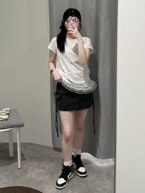tシャツ FANCY CLUB／レーススターレイヤードＴEE レディース FANCY CLUB／レーススターレイヤードTEE（Tシャツ/カットソー