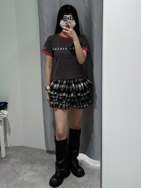 「アイテム（ブーツ）」を使った、𝑀𝑜𝑚𝑜さん（レディース・162cm・20代）の夏コーディネート