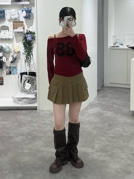 「アイテム（ブーツ）」を使った、𝑀𝑜𝑚𝑜さん（レディース・162cm・20代）の夏コーディネート