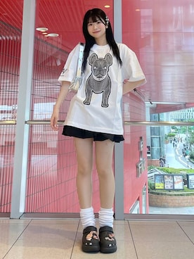 「LIFE WORK（ライフワーク）のアイテム（トップス）」を使った、𝑀𝑜𝑚𝑜さん（レディース・162cm）の夏コーディネート