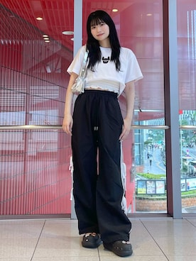 「LIFE WORK（ライフワーク）のアイテム（トップス）」を使った、𝑀𝑜𝑚𝑜さん（レディース・162cm）の夏コーディネート