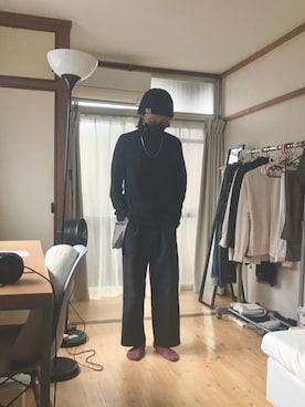 「アイテム（ヘアアクセサリー）」を使った、Pato Vetoriniさん（メンズ・168cm）の秋コーディネート