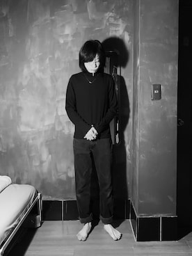 「無（ム）のアイテム」を使った、Pato Vetoriniさん（メンズ・168cm）の冬コーディネート