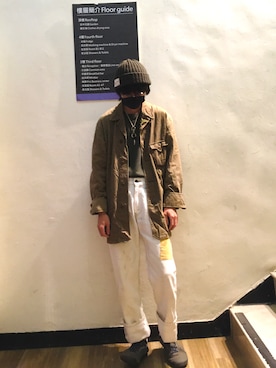 「Levi's（リーバイス）のアイテム（チェスターコート）」を使った、Pato Vetoriniさん（メンズ・168cm）の冬コーディネート