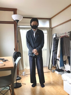 「アイテム（スーツジャケット）」を使った、Pato Vetoriniさん（メンズ・168cm）の秋コーディネート