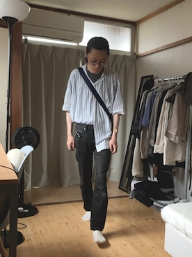 「Levi's（リーバイス）のアイテム（パンツ）」を使った、Pato Vetoriniさん（メンズ・168cm）の夏コーディネート