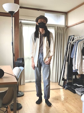 「Printstar（プリントスター）のアイテム」を使った、Pato Vetoriniさん（メンズ・168cm）の秋コーディネート