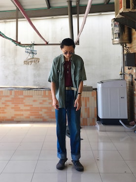 「Handmade（ハンドメイド）のアイテム（アクセサリー）」を使った、Pato Vetoriniさん（メンズ・168cm）の秋コーディネート