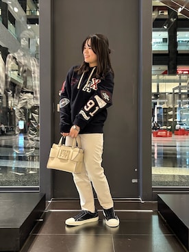 「アイテム（腕時計）」を使った、SAYOさん（レディース・156cm）の秋コーディネート