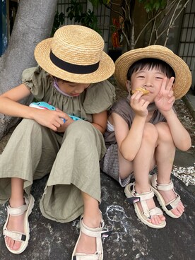 「アイテム（サンダル）」を使った、CHIIIICOさん（キッズ・130cm）の夏コーディネート