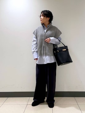 「VELETTO（ベレット）のBARNYARDSTORM / 【VELETTO / ヴェレット】/ バックルバッグ（ハンドバッグ）」を使った、Hiyoさん（レディース・152cm）の秋コーディネート