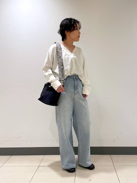 「デニム_バンヤードストーム」｜Hiyoさん（レディース・152cm）の秋コーディネート