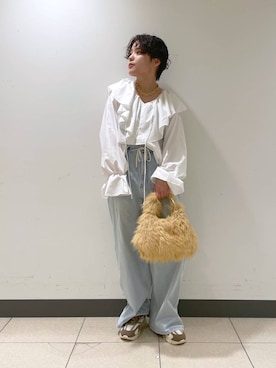 「デニム_バンヤードストーム」｜Hiyoさん（レディース・152cm）の夏コーディネート