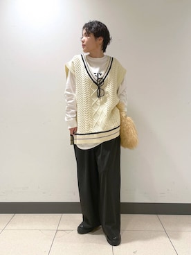 「BARNYARDSTORM（バンヤードストーム）のBARNYARDSTORM / ハイブリッドストレッチブーツ（ブーツ）」を使った、Hiyoさん（レディース・152cm）の秋コーディネート