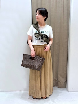 「BARNYARDSTORM（バンヤードストーム）のBARNYARDSTORM / ボリュームチェーンネックレス（ネックレス、ゴールド系）」を使った、Hiyoさん（レディース）の夏コーディネート