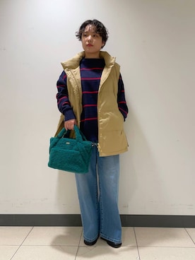 「アイテム（ダウンベスト）」を使った、Hiyoさん（レディース・152cm・20代）の秋コーディネート