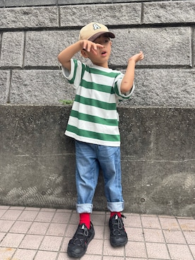 「ZARA KIDSのアイテム」を使った、soraさん（キッズ・110cm）の夏コーディネート