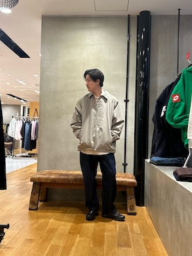 「THOMAS MASON（トーマス メイソン）のアイテム」を使った、八木さん（メンズ・178cm）の冬コーディネート