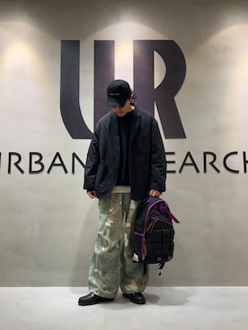 「URBAN RESEARCH（アーバンリサーチ）のアイテム（バックパック/リュック）」を使った、八木さん（メンズ・178cm）の冬コーディネート