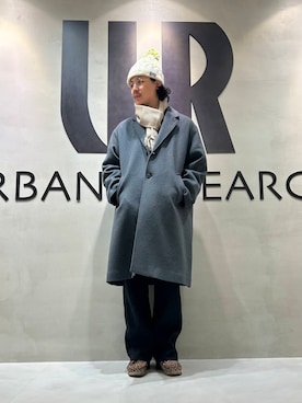 「アイテム（チェスターコート）」を使った、八木さん（メンズ・178cm）の秋コーディネート