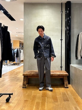 「URBAN RESEARCH（アーバンリサーチ）のSHIOTA　スーピマDENIM JACKET#BEN（デニムジャケット、ブルー系）」を使った、八木さん（メンズ・178cm）の春コーディネート