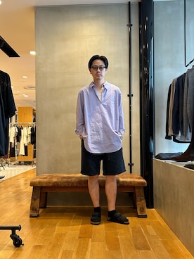「URBAN RESEARCH（アーバンリサーチ）のNOCHINO OPTICAL　EXCLUSIVE NOCHINO（メガネ、グレー系）」を使った、八木さん（メンズ・178cm）の春コーディネート