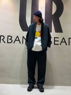 「アイテム（その他アウター）」を使った、八木さん（メンズ・178cm）の夏コーディネート