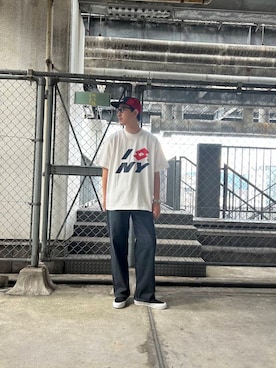 「アイテム（スリッポン）」を使った、八木さん（メンズ・178cm）の夏コーディネート