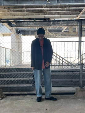 「アイテム（その他アウター）」を使った、八木さん（メンズ・178cm）の秋コーディネート