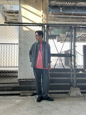 「URBAN RESEARCH（アーバンリサーチ）のnew basic　ALBATROSS WOOL SHIRTS（シャツ/ブラウス）」を使った、八木さん（メンズ・178cm）の秋コーディネート