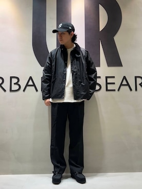 「Barbour（バブアー）のアイテム（その他アウター）」を使った、八木さん（メンズ・178cm）の秋コーディネート