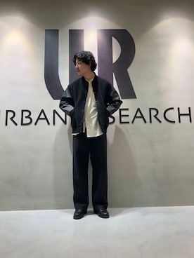 「URBAN RESEARCH（アーバンリサーチ）のアイテム（スタジャン）」を使った、八木さん（メンズ・178cm）の冬コーディネート