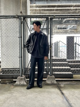 「アイテム（その他アウター）」を使った、八木さん（メンズ・178cm）の秋コーディネート