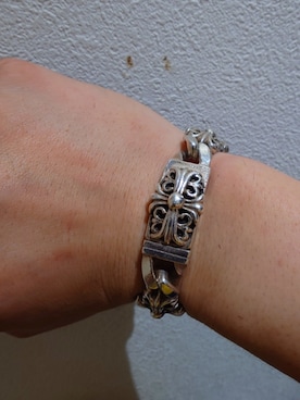 「CHROME HEARTS（クロムハーツ）のアイテム（ブレスレット）」を使った、masterknさん（メンズ・173cm）の夏コーディネート