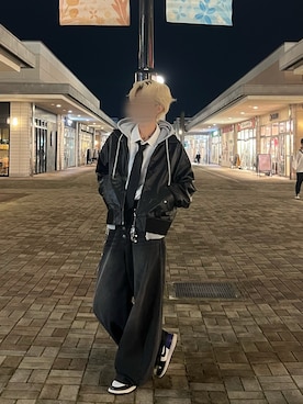 「cussil（クシル）の【cussil/クシル】TRストレッチルーズシルエット2wayオープンカラーシャツ（シャツ/ブラウス）」を使った、ko-kiさん（メンズ・175cm・10代）の秋コーディネート