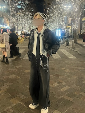 「アイテム（ネクタイ）」を使った、ko-kiさん（メンズ・175cm・10代）の冬コーディネート