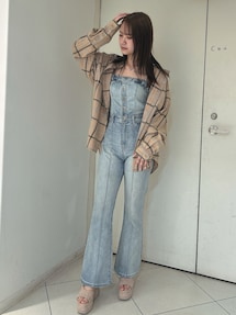 BACKリボンデニムロンパース｜ジェイダ（GYDA）アウトレット公式通販