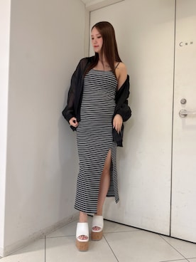 「GYDA（ジェイダ）のアイテム」を使った、koharuさん（レディース・161cm）の夏コーディネート