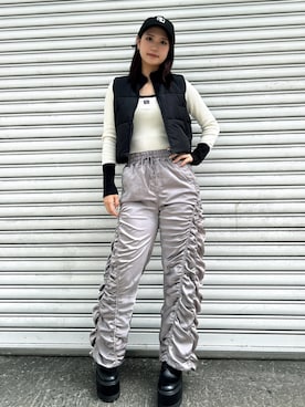 「GYDA（ジェイダ）のアイテム（その他アウター）」を使った、koharuさん（レディース・161cm）の秋コーディネート