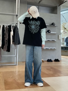 「カラーシャツ」｜Mardi_Daikanyamaさん（メンズ・176cm）の冬コーディネート